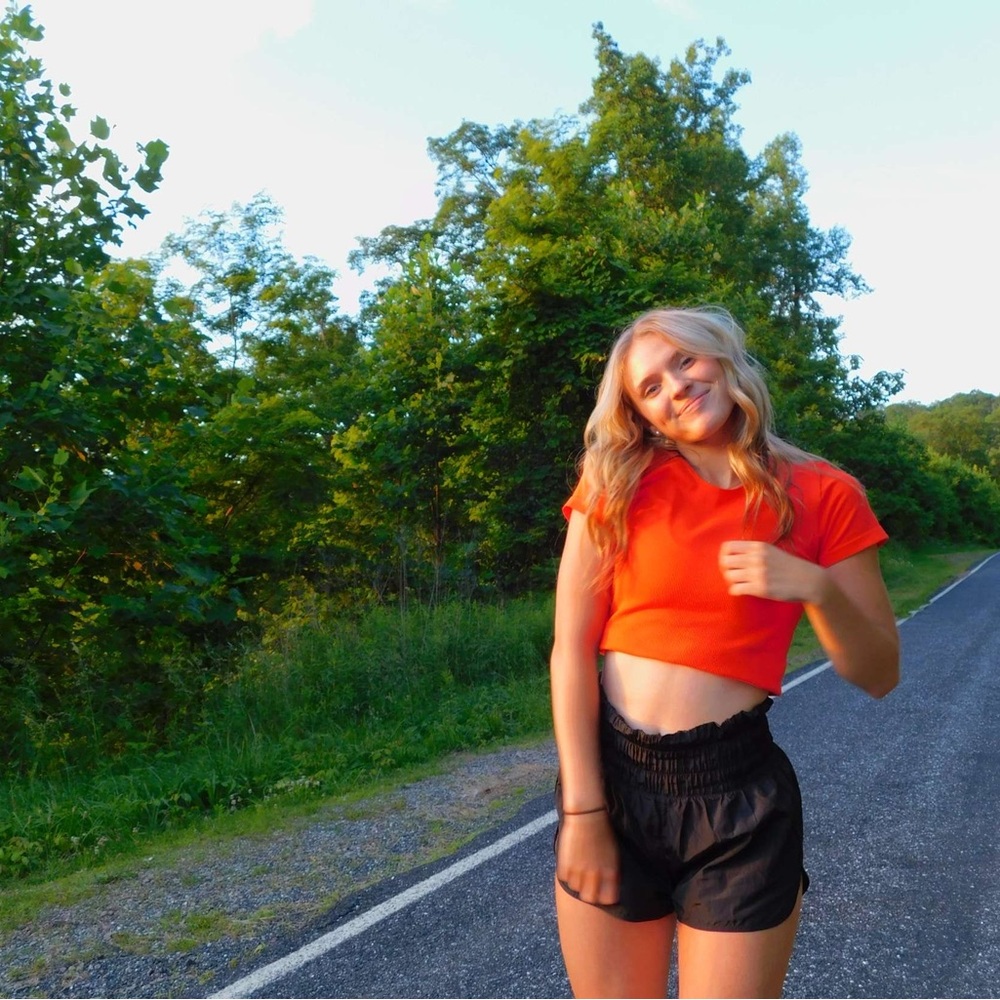 Bright Orange Crop Top